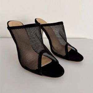 Black Mesh Heels